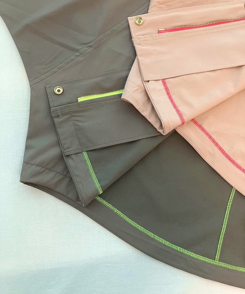 Q(キュー)の「ドルマンリラックスブルゾン(マウンテンパーカー・レディース・カーキ/ベージュ・MEDIUM)」の14枚目の写真