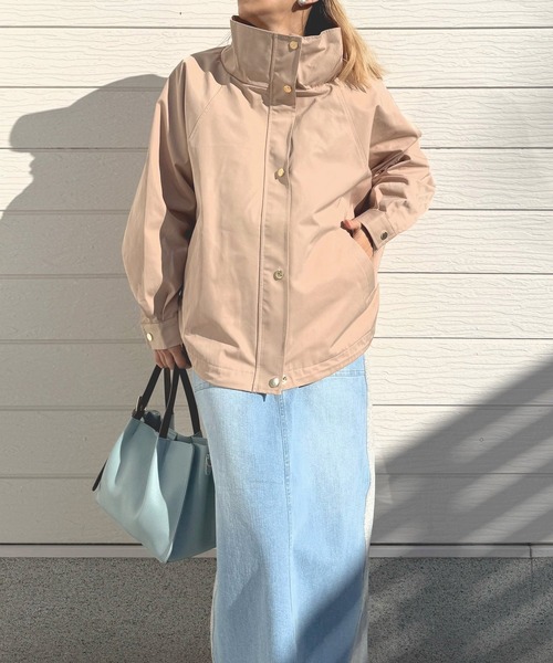 Q(キュー)の「ドルマンリラックスブルゾン(マウンテンパーカー・レディース・カーキ/ベージュ・MEDIUM)」の19枚目の写真