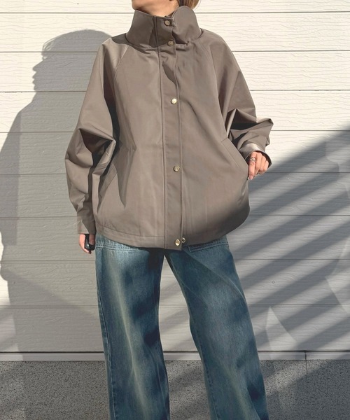 Q(キュー)の「ドルマンリラックスブルゾン(マウンテンパーカー・レディース・カーキ/ベージュ・MEDIUM)」の22枚目の写真