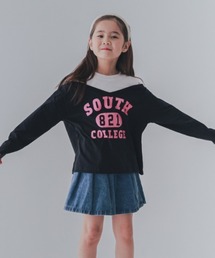 jeans-b 2nd（ジーンズベーセカンド）の「Jeans-b 2nd/ジーンズベーセカンド 肩あきレイヤード風ロングＴシャツ（Tシャツ/カットソー）」