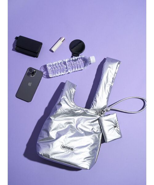 OUTDOOR PRODUCTS（アウトドアプロダクツ）の「【OUTDOOR PRODUCTS×ELLENDEEK別注】パディングマルシェバッグ（ハンドバッグ・レディース・ミント/シルバー・FREE）」の20枚目の写真