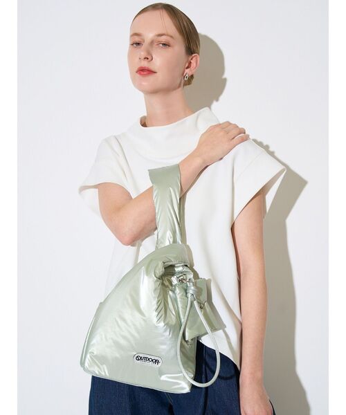 OUTDOOR PRODUCTS（アウトドアプロダクツ）の「【OUTDOOR PRODUCTS×ELLENDEEK別注】パディングマルシェバッグ（ハンドバッグ・レディース・ミント/シルバー・FREE）」の21枚目の写真