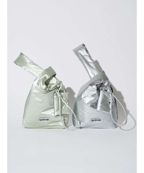 OUTDOOR PRODUCTS（アウトドアプロダクツ）の「【OUTDOOR PRODUCTS×ELLENDEEK別注】パディングマルシェバッグ（ハンドバッグ・レディース・ミント/シルバー・FREE）」の3枚目の写真