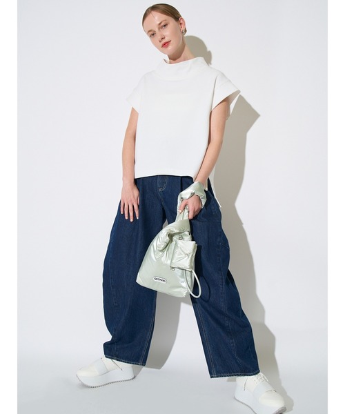 OUTDOOR PRODUCTS（アウトドアプロダクツ）の「【OUTDOOR PRODUCTS×ELLENDEEK別注】パディングマルシェバッグ（ハンドバッグ・レディース・ミント/シルバー・FREE）」の10枚目の写真