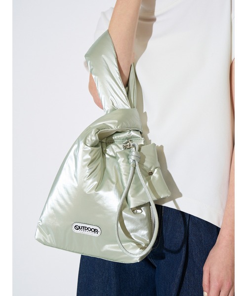 OUTDOOR PRODUCTS（アウトドアプロダクツ）の「【OUTDOOR PRODUCTS×ELLENDEEK別注】パディングマルシェバッグ（ハンドバッグ・レディース・ミント/シルバー・FREE）」の11枚目の写真