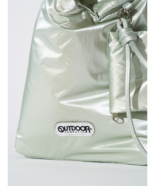 OUTDOOR PRODUCTS（アウトドアプロダクツ）の「【OUTDOOR PRODUCTS×ELLENDEEK別注】パディングマルシェバッグ（ハンドバッグ・レディース・ミント/シルバー・FREE）」の12枚目の写真