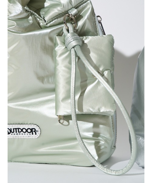 OUTDOOR PRODUCTS（アウトドアプロダクツ）の「【OUTDOOR PRODUCTS×ELLENDEEK別注】パディングマルシェバッグ（ハンドバッグ・レディース・ミント/シルバー・FREE）」の13枚目の写真