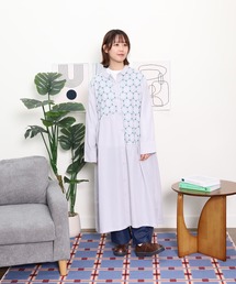 EMAGO アシンメトリー切替えワンピース