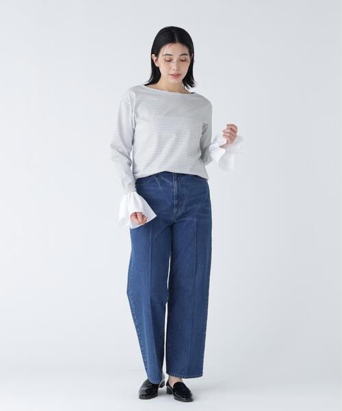 NAVYNAVY(ネイビーネイビー)の「【好きを着て気分が上がる】ベルスリーブの袖が取り外せるロンT(Tシャツ/カットソー・レディース・オフホワイト/ホワイト系その他/ネイビー・FREE)」の6枚目の写真