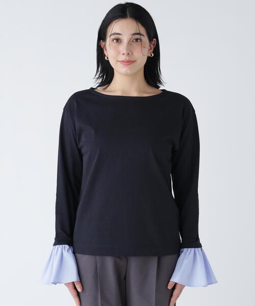 NAVYNAVY(ネイビーネイビー)の「【好きを着て気分が上がる】ベルスリーブの袖が取り外せるロンT(Tシャツ/カットソー・レディース・オフホワイト/ホワイト系その他/ネイビー・FREE)」の14枚目の写真