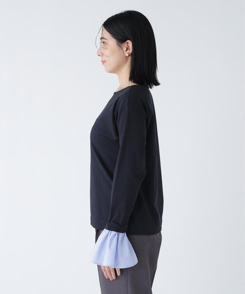 NAVYNAVY(ネイビーネイビー)の「【好きを着て気分が上がる】ベルスリーブの袖が取り外せるロンT(Tシャツ/カットソー・レディース・オフホワイト/ホワイト系その他/ネイビー・FREE)」の15枚目の写真