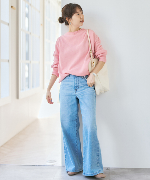 バルキーヤーンルーズボートネックニット（ニット/セーター）｜Spick