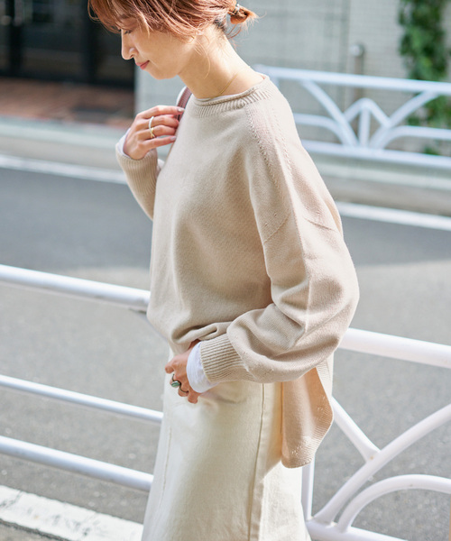 Spick and Span バルキーヤーンルーズボートネックニット バルキーヤーンルーズボートネックニット（ニット/セーター）｜Spick