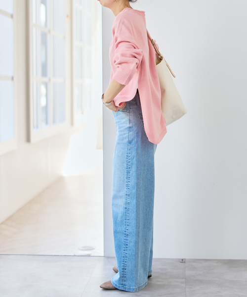 バルキーヤーンルーズボートネックニット（ニット/セーター）｜Spick