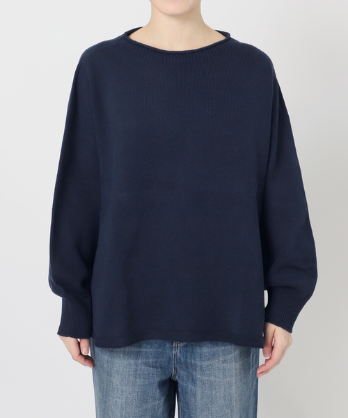 バルキーヤーンルーズボートネックニット（ニット/セーター）｜Spick