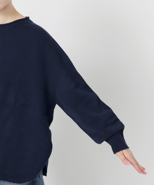 Spick & Span（スピックアンドスパン）の「バルキーヤーンルーズボートネックニット（ニット/セーター・レディース・ホワイト/ベージュ系その他/ネイビー/イエロー/ピンク系その他・FREE）」の11枚目の写真