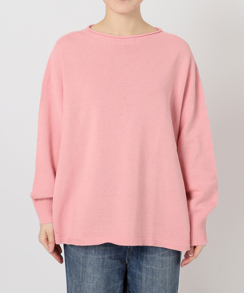 Spick & Span（スピックアンドスパン）の「バルキーヤーンルーズボートネックニット（ニット/セーター・レディース・ホワイト/ベージュ系その他/ネイビー/イエロー/ピンク系その他・FREE）」の19枚目の写真