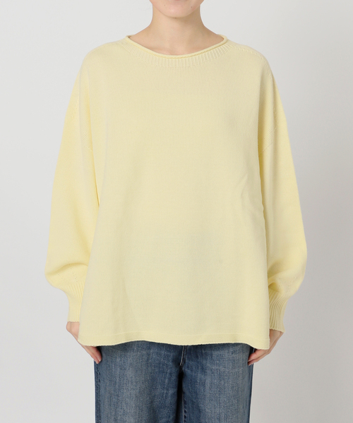 Spick & Span（スピックアンドスパン）の「バルキーヤーンルーズボートネックニット（ニット/セーター・レディース・ホワイト/ベージュ系その他/ネイビー/イエロー/ピンク系その他・FREE）」の21枚目の写真