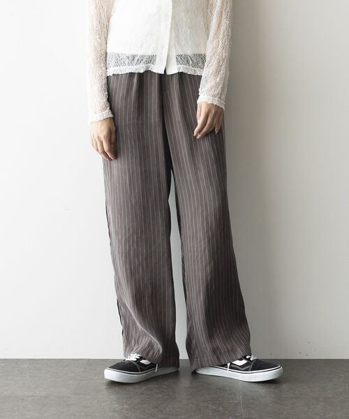 GARAGE OF GOOD CLOTHING(ガレージオブグッドクロージング)の「ストライプドロストストレートパンツ(その他パンツ・レディース・ブラウン/ブラック・FREE)」の17枚目の写真
