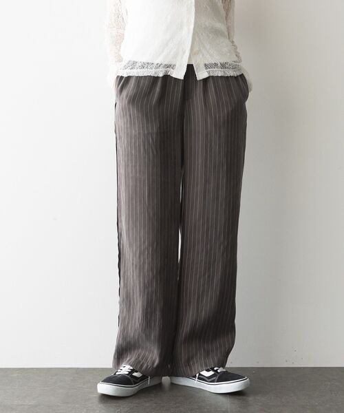 GARAGE OF GOOD CLOTHING(ガレージオブグッドクロージング)の「ストライプドロストストレートパンツ(その他パンツ・レディース・ブラウン/ブラック・FREE)」の20枚目の写真