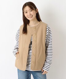 one'sterrace（ワンズテラス）の「デニム&ツイル 裏ボア リバーシブルベスト（ベスト）」