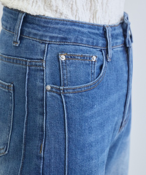 Paradise Picnic(パラダイスピクニック)の「TRANOI. ストレッチフレアデニム(デニムパンツ・レディース・ブラック/ブルー・LARGE/MEDIUM)」の3枚目の写真