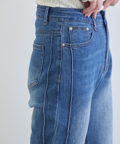 Paradise Picnic(パラダイスピクニック)の「TRANOI. ストレッチフレアデニム(デニムパンツ・レディース・ブラック/ブルー・LARGE/MEDIUM)」の4枚目の写真
