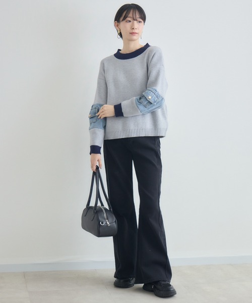 Paradise Picnic(パラダイスピクニック)の「TRANOI. ストレッチフレアデニム(デニムパンツ・レディース・ブラック/ブルー・LARGE/MEDIUM)」の11枚目の写真