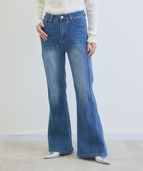 Paradise Picnic(パラダイスピクニック)の「TRANOI. ストレッチフレアデニム(デニムパンツ・レディース・ブラック/ブルー・LARGE/MEDIUM)」の20枚目の写真
