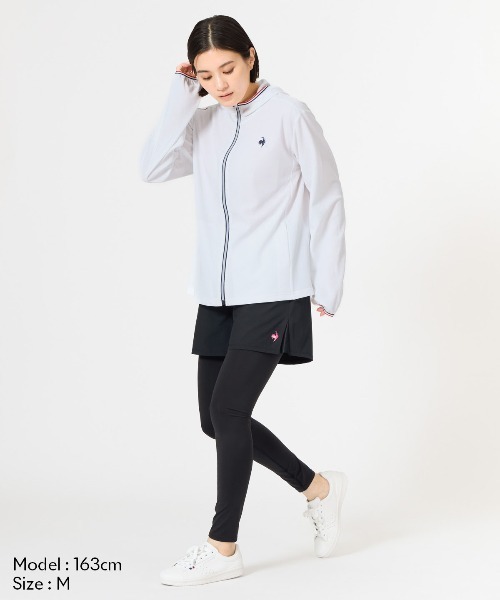 le coq sportif（ルコックスポルティフ）の「ヘランカUVカットシャツパーカー(遮熱)（パーカー・レディース・エメラルド/ホワイト/ネイビー・S/L/M/XL）」の5枚目の写真