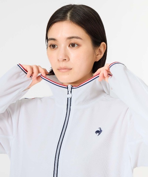le coq sportif（ルコックスポルティフ）の「ヘランカUVカットシャツパーカー(遮熱)（パーカー・レディース・エメラルド/ホワイト/ネイビー・S/L/M/XL）」の10枚目の写真