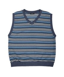 INEXCIS（イネクシス）の「Ethnic Knit Vest (Blue)（ベスト）」