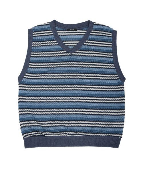 INEXCIS(イネクシス)の「Ethnic Knit Vest (Blue)(ベスト・メンズ・その他・FREE)」の1枚目の写真