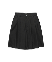 BERMUDAS TWO TUCK WORK SHORTS_BLACK(NG2FMUPA61A)