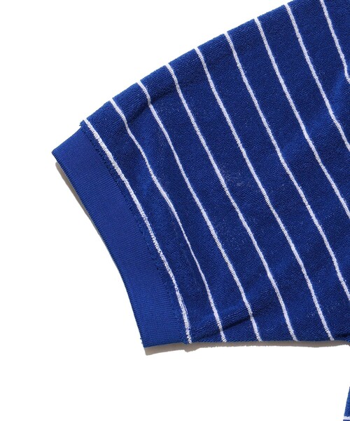 BEAMS PLUS(ビームスプラス)の「Pile Polo Stripe(ポロシャツ・メンズ・ブルー/ホワイト/イエロー・X-LARGE/LARGE/MEDIUM/SMALL)」の9枚目の写真
