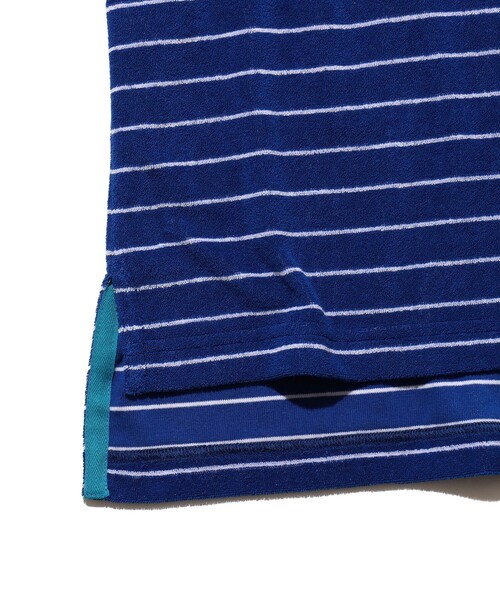 BEAMS PLUS(ビームスプラス)の「Pile Polo Stripe(ポロシャツ・メンズ・ブルー/ホワイト/イエロー・X-LARGE/LARGE/MEDIUM/SMALL)」の10枚目の写真