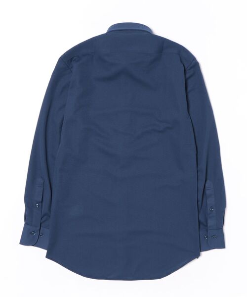 TAKA-Q（タカキュー）の「ワイシャツ メンズ ストレッチ 吸水速乾 ノンアイロン ボタンダウン 長袖 ビジネス ドレス NEWスタンダードフィット（ビジネスシャツ・メンズ・ネイビー・首回り43cm-裄丈86cm/首回り41cm-裄丈86cm/首回り39cm-裄丈84cm/首回り43cm-裄丈82cm/首回り37cm-裄丈80cm/首回り41cm-裄丈82cm/首回り39cm-裄丈80cm/首回り45cm-裄丈86cm）」の3枚目の写真