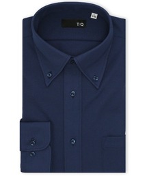 TAKA-Q（タカキュー）の「【ストレッチ ノンアイロン 吸水速乾】タカキュー ボタンダウン ビジネス ドレス 長袖 ニット ワイシャツ（ビジネスシャツ）」