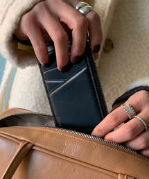 ARTID（アルティーダ）の「レザーサイドジッパーカードホルダー_BLACK（札入れ/マネークリップ）」