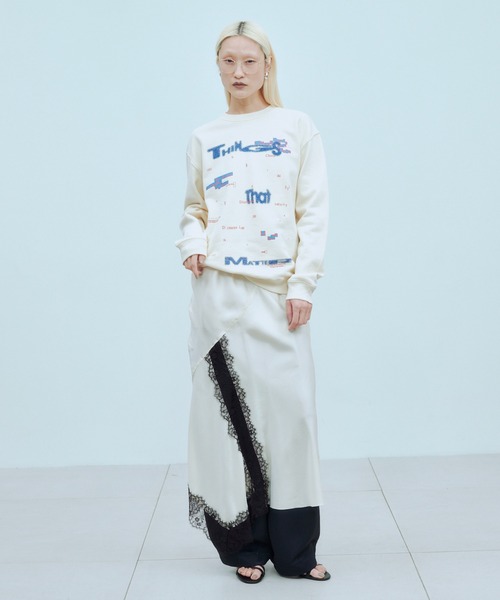 THINGS THAT MATTER（シングス ザット マター）の「CHAOS PRINT SWEAT / カオス プリント スウェット（スウェット・レディース・クリーム/ブラック/ライトグレー・1/2）」の11枚目の写真