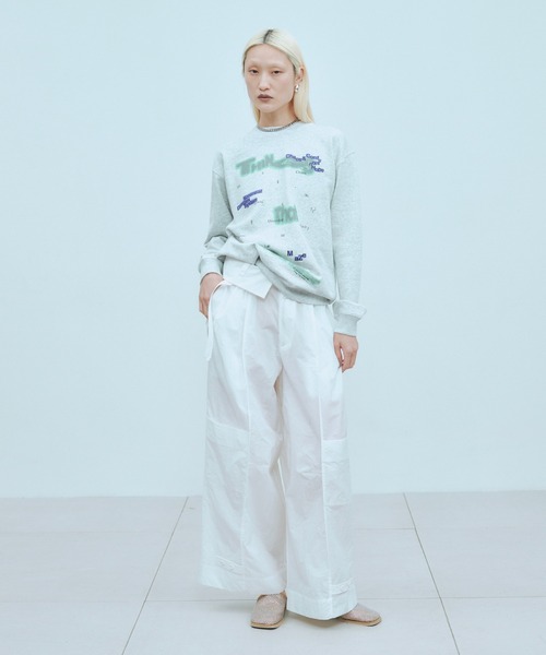 THINGS THAT MATTER（シングス ザット マター）の「CHAOS PRINT SWEAT / カオス プリント スウェット（スウェット・レディース・クリーム/ブラック/ライトグレー・1/2）」の16枚目の写真