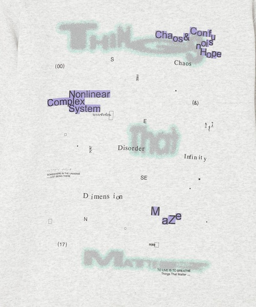 THINGS THAT MATTER（シングス ザット マター）の「CHAOS PRINT SWEAT / カオス プリント スウェット（スウェット・レディース・クリーム/ブラック/ライトグレー・1/2）」の18枚目の写真