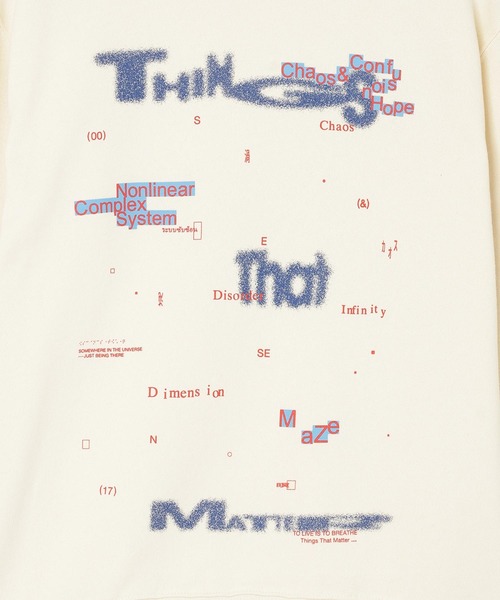 THINGS THAT MATTER（シングス ザット マター）の「CHAOS PRINT SWEAT / カオス プリント スウェット（スウェット・レディース・クリーム/ブラック/ライトグレー・1/2）」の5枚目の写真