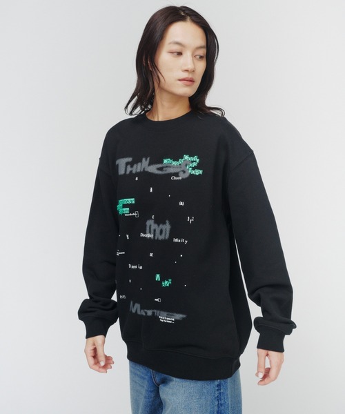 THINGS THAT MATTER（シングス ザット マター）の「CHAOS PRINT SWEAT / カオス プリント スウェット（スウェット・レディース・クリーム/ブラック/ライトグレー・1/2）」の21枚目の写真