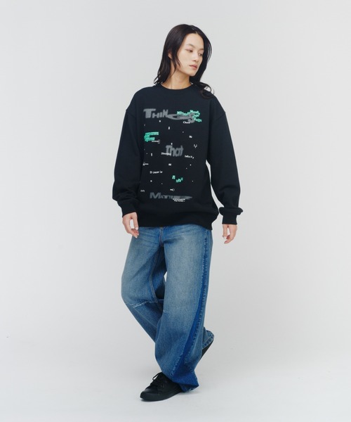 THINGS THAT MATTER（シングス ザット マター）の「CHAOS PRINT SWEAT / カオス プリント スウェット（スウェット・レディース・クリーム/ブラック/ライトグレー・1/2）」の22枚目の写真