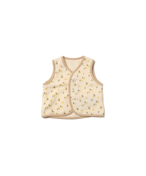 こども ビームス（コドモビームス）の「ベビー ダブルガーゼ ベスト 2026SS（70～80cm）（ベスト・キッズ・ホワイト系その他5/グリーン・80/70）」の9枚目の写真