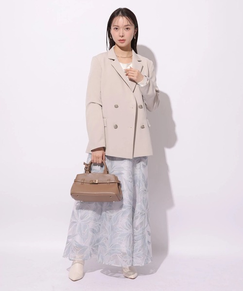 Mystrada（マイストラーダ）の「リネアリリーオパールスカート（スカート・レディース・ライトブルー/グレイッシュベージュ・38/36/34）」の6枚目の写真