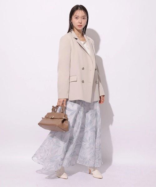 Mystrada（マイストラーダ）の「リネアリリーオパールスカート（スカート・レディース・ライトブルー/グレイッシュベージュ・38/36/34）」の7枚目の写真