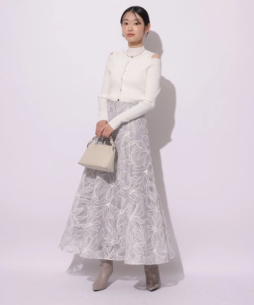 Mystrada（マイストラーダ）の「リネアリリーオパールスカート（スカート・レディース・ライトブルー/グレイッシュベージュ・38/36/34）」の12枚目の写真