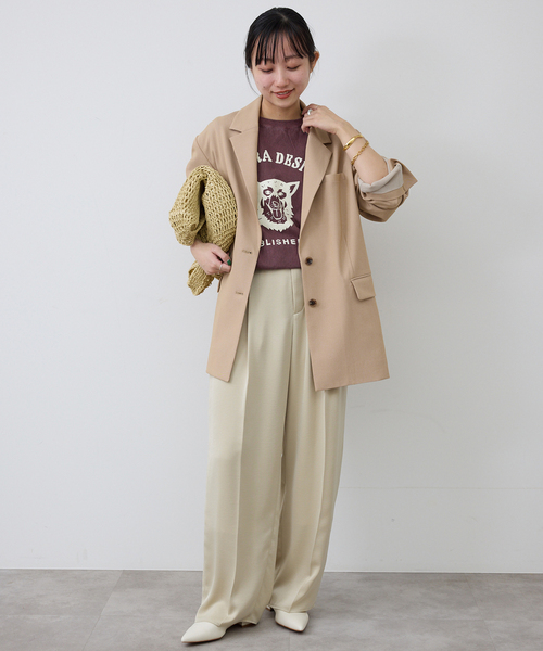 SLOBE IENA（スローブイエナ）の「シングルオーバージャケット（その他アウター・レディース・ブラック/ベージュ・FREE）」の11枚目の写真